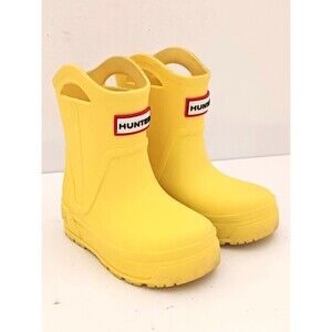 Hunter Gregory Pull On Rubber Boots Bright Yellow Kids Sz 7 US 13-13.5